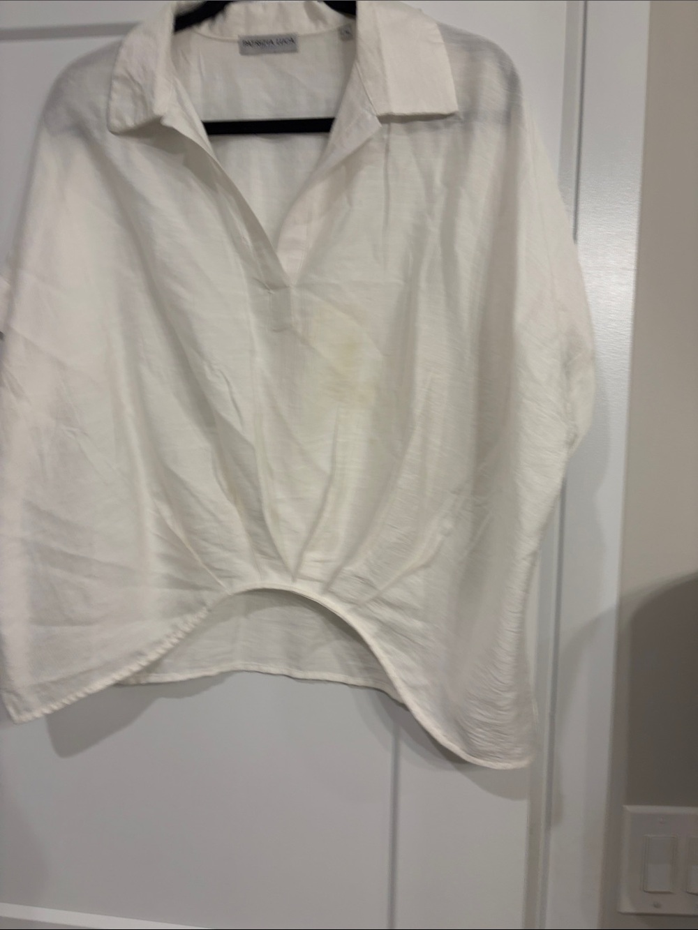 Patrizia Luca white Collared Relaxed Button-Down Blouse